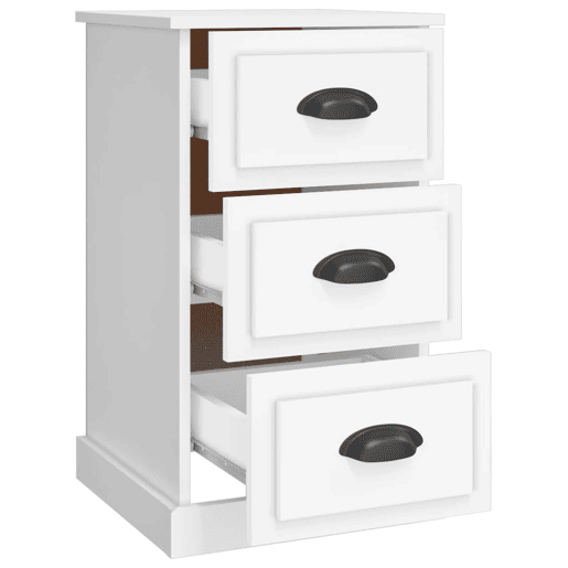 Mesa De Cabeceira - Mesinha De Cabeceira 39x39x67 cm derivados de madeira branco