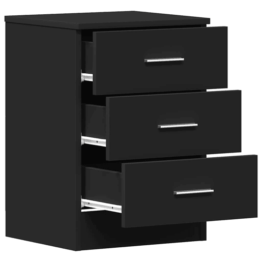 Mesa De Cabeceira - Mesinha De Cabeceira 38x35x56 cm derivados de madeira preto