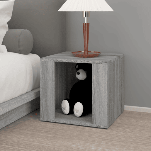 Mesa De Cabeceira - Mesinha De Cabeceira 41x40x36 cm derivados madeira cinzento sonoma