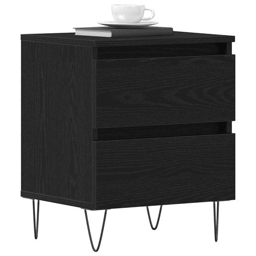 Mesa De Cabeceira - Mesinha De Cabeceira com gaveta Carvalho preto 40 x 35 x 50 cm