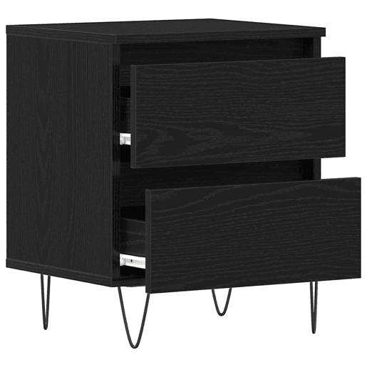 Mesa De Cabeceira - Mesinha De Cabeceira com gaveta Carvalho preto 40 x 35 x 50 cm