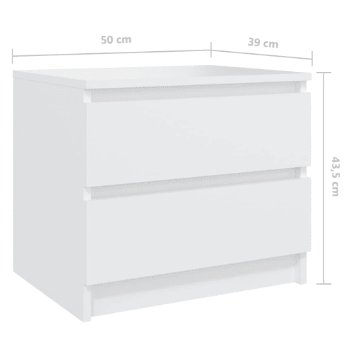 Mesa De Cabeceira - Mesinha De Cabeceira 50x39x43,5 cm derivados de madeira branco