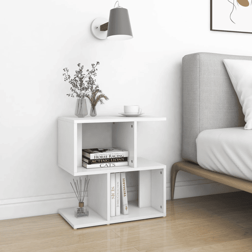 Mesa De Cabeceira - Mesinha De Cabeceira 50x30x51,5 cm derivados de madeira branco