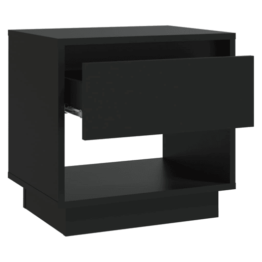 Mesa De Cabeceira - Mesinha De Cabeceira 45x34x44 cm contraplacado preto
