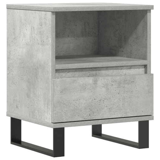 Mesa De Cabeceira - Mesinha De Cabeceira 40x35x50cm derivados madeira cinzento cimento