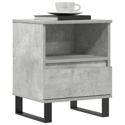 Mesa De Cabeceira - Mesinha De Cabeceira 40x35x50cm derivados madeira cinzento cimento