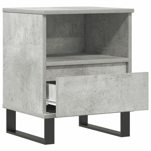 Mesa De Cabeceira - Mesinha De Cabeceira 40x35x50cm derivados madeira cinzento cimento