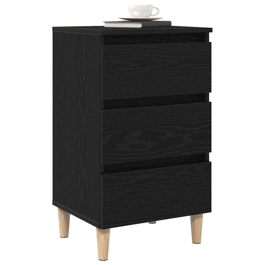 Mesa De Cabeceira - Mesinha De Cabeceira com gaveta Carvalho preto 40 x 35 x 69 cm