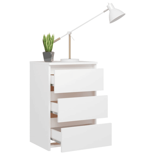 Mesa De Cabeceira - Mesinha De Cabeceira 40x35x62,5 cm derivados de madeira branco