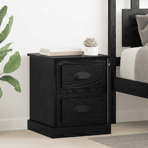 Mesa De Cabeceira - Mesinha De Cabeceira Carvalho preto 39 x 39 x 47.5 cm