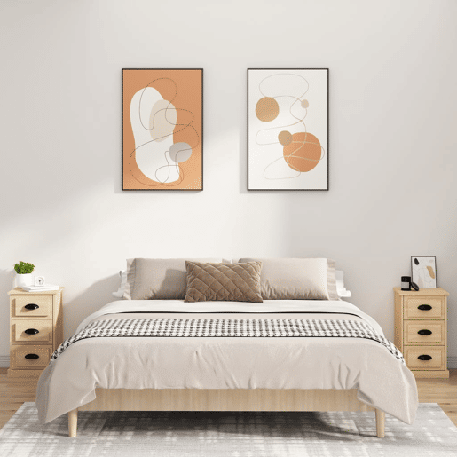 Mesa De Cabeceira - Mesinha De Cabeceira 39x39x67 cm derivados madeira carvalho sonoma