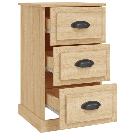 Mesa De Cabeceira - Mesinha De Cabeceira 39x39x67 cm derivados madeira carvalho sonoma