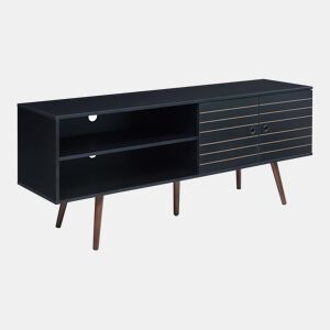 Móvel de televisão Vare com 2 portas 160x40x66 cm Preto en.casa