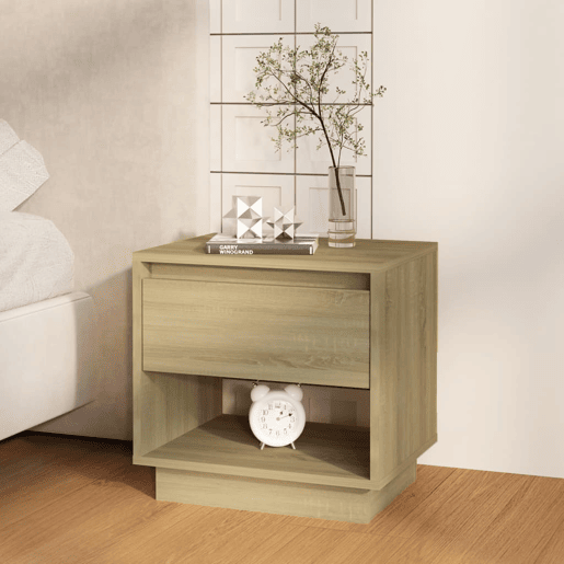 Mesa De Cabeceira - Mesinha De Cabeceira 45x34x44 cm contraplacado carvalho sonoma