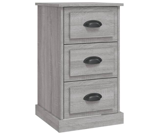 Mesita de noche mesilla de noche - madera contrachapada gris sonoma 39x39x67 cm