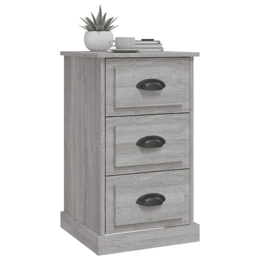 Mesa De Cabeceira - Mesinha De Cabeceira 39x39x67 cm derivados madeira cinzento sonoma