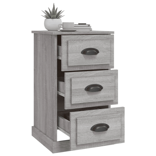 Mesa De Cabeceira - Mesinha De Cabeceira 39x39x67 cm derivados madeira cinzento sonoma