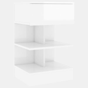 Mesa De Cabeceira - Mesinha De Cabeceira derivados de madeira branco brilhante
