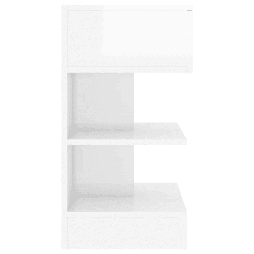 Mesa De Cabeceira - Mesinha De Cabeceira derivados de madeira branco brilhante