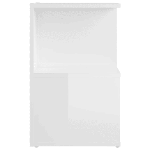 Mesa De Cabeceira Mesinha De Cabeceira - 35x35x55 cm derivados madeira branco brilhante