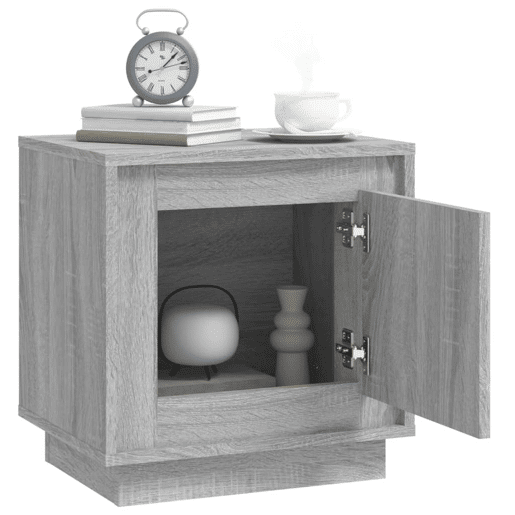 Mesa De Cabeceira Mesinha De Cabeceira - 44x35x45 cm derivados de madeira cinza sonoma