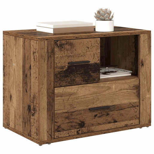 Mesa De Cabeceira - Mesinha De Cabeceira com gaveta Madeira antiga 60 x 36 x 45 cm