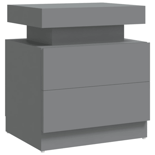 Mesa De Cabeceira - Mesinha De Cabeceira 45x35x52 cm contraplacado cinzento