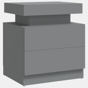 Mesa De Cabeceira - Mesinha De Cabeceira 45x35x52 cm contraplacado cinzento