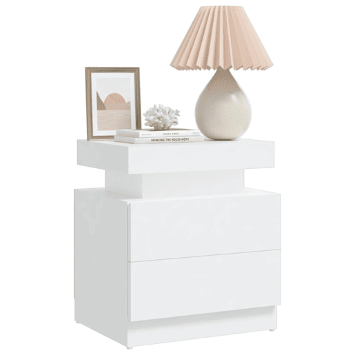 Mesa De Cabeceira - Mesinha De Cabeceira derivados de madeira branco