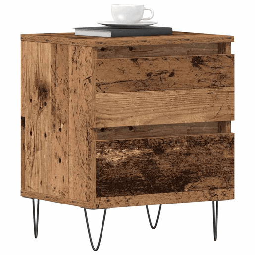 Mesa De Cabeceira - Mesinha De Cabeceira com gaveta Madeira antiga 40 x 35 x 50 cm