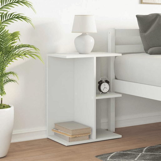 Mesa De Cabeceira Mesinha De Cabeceira - 46,5x29x61cm derivados madeira branco