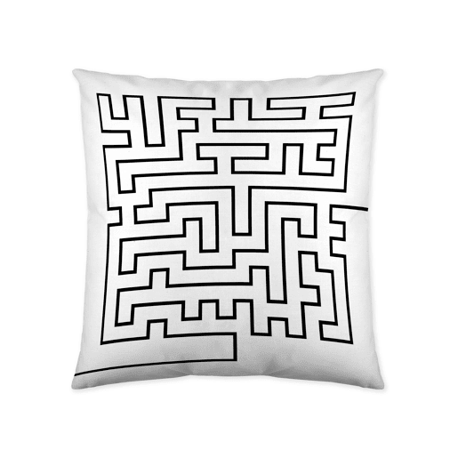 ICEHOME - Capa de Almofada Estampada - Sem Enchimento - 60x60 Cm - Algodão Extra Suave - LABERINTH