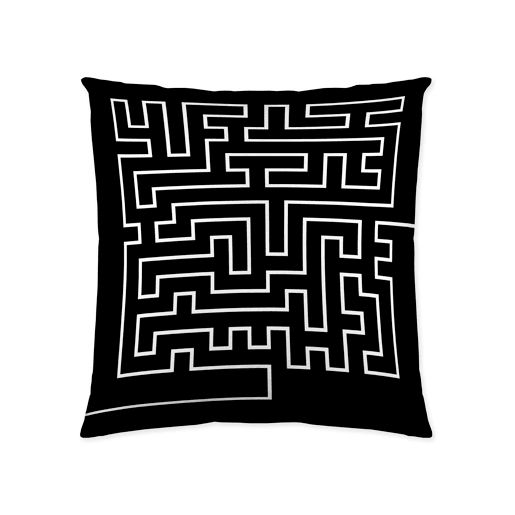 ICEHOME - Capa de Almofada Estampada - Sem Enchimento - 60x60 Cm - Algodão Extra Suave - LABERINTH