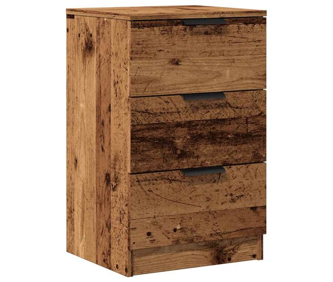 Mesita de noche mesilla de noche - madera de ingeniería envejecida 40x36x65 cm