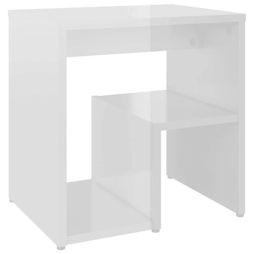 Mesa De Cabeceira - Mesinha De Cabeceira derivados de madeira branco brilhante