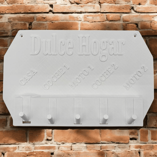 Well Home - Porta-chaves de parede ''Sweet Home'' branco