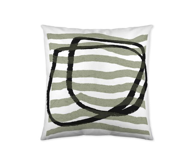 Icehome - funda de cojin estampado - sin relleno - 60x60 cm - algodón extra suave -trazo