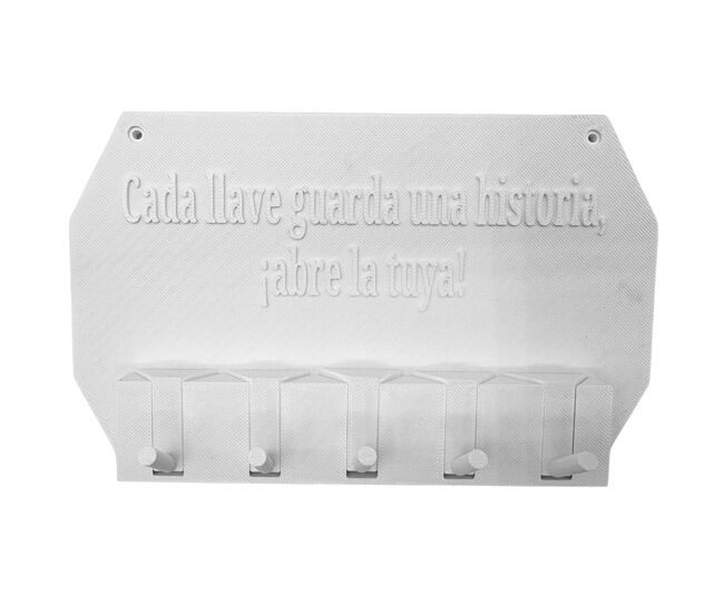Well home - colgador de llaves de pared "cada llave guarda una historia ¡abre la tuya!" color blanco