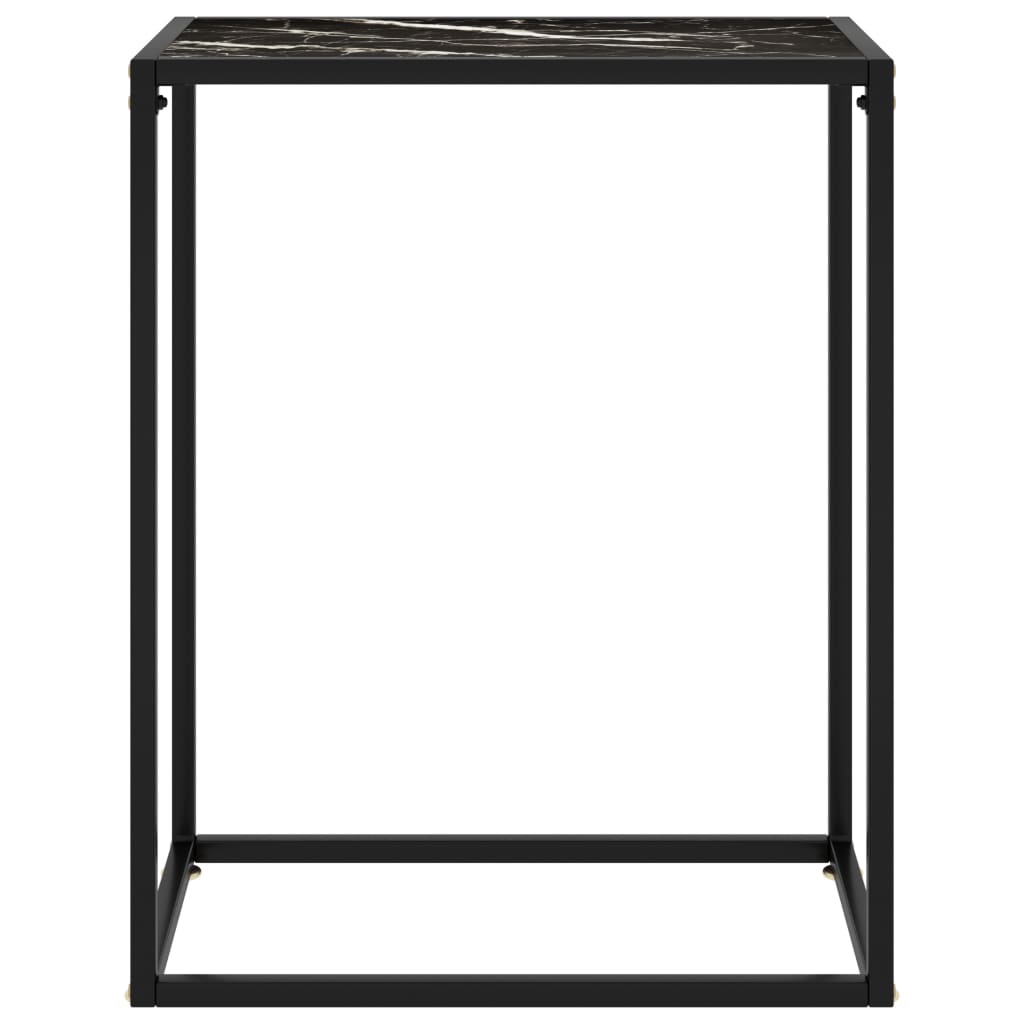 Mesa consola - mesa de entrada vidrio templado negro 60x35x75 cm