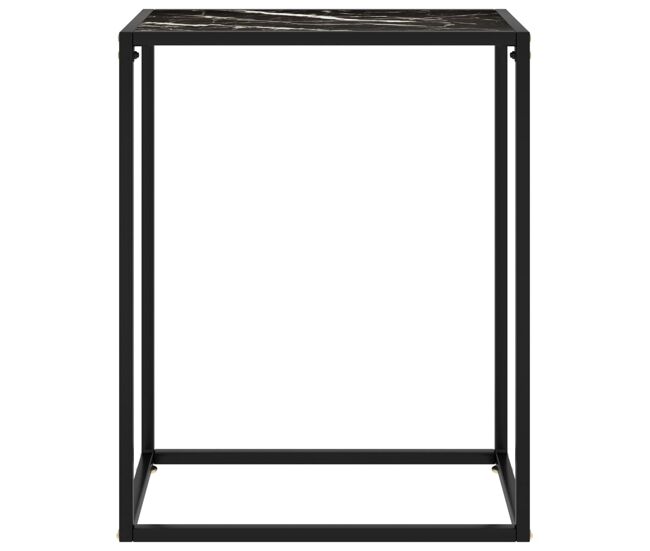 Mesa consola - mesa de entrada vidrio templado negro 60x35x75 cm
