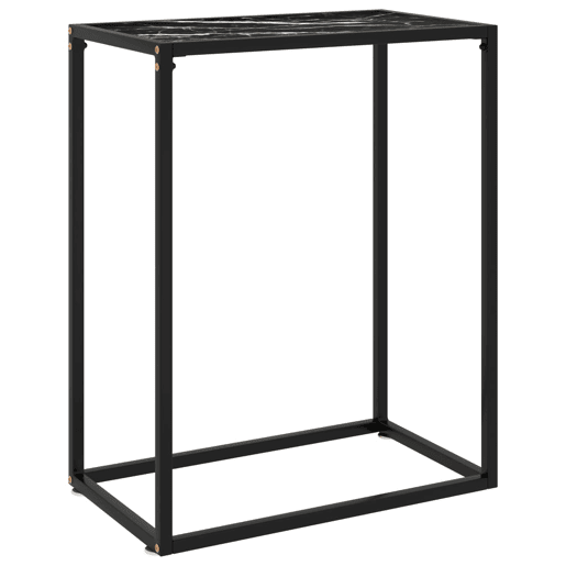Mesa Consola - Mesa De Entrada 60x35x75 cm vidro temperado preto