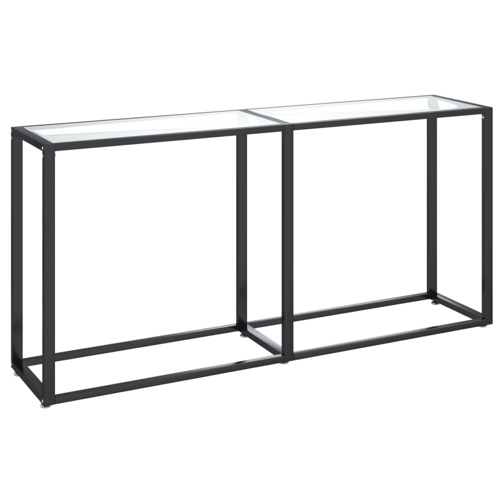 Mesa consola - mesa de entrada vidrio templado transparente 160x35x75,5 cm