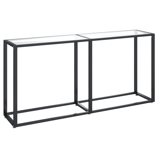 Mesa Consola - Mesa De Entrada transparente 160x35x75,5 cm vidro temperado