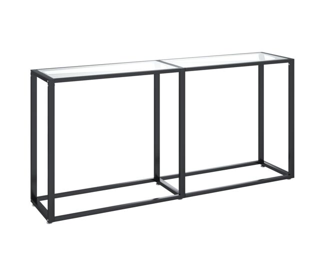 Mesa consola - mesa de entrada vidrio templado transparente 160x35x75,5 cm