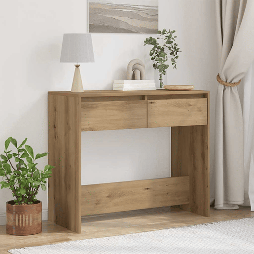 Mesa Consola - Mesa De Entrada 89x41x76,5 cm derivados madeira carvalho artisiano