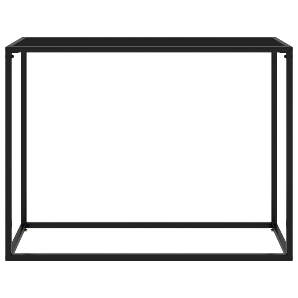 Mesa consola - mesa de entrada vidrio templado negro 100x35x75 cm