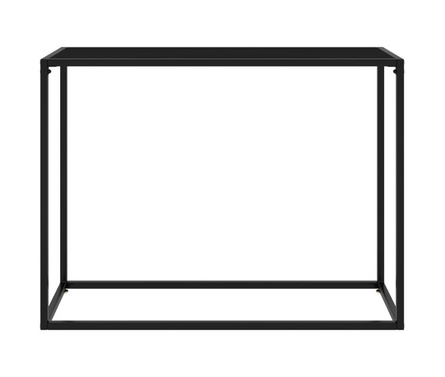 Mesa consola - mesa de entrada vidrio templado negro 100x35x75 cm