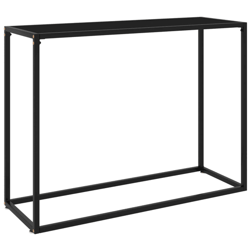 Mesa Consola - Mesa De Entrada 100x35x75 cm vidro temperado preto