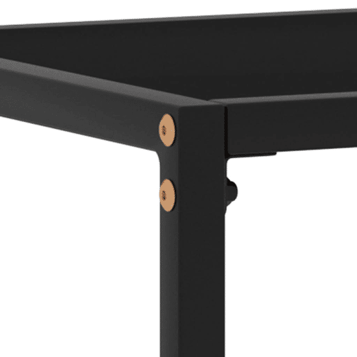 Mesa Consola - Mesa De Entrada 100x35x75 cm vidro temperado preto