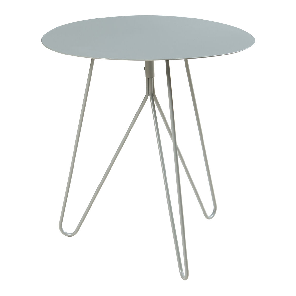 Mesa auxiliar nopimi redonda 3 patas metal 45xø43cm - gris mate [en.casa]